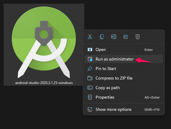 (3) Дважды щелкните Android Studio, чтобы открыть