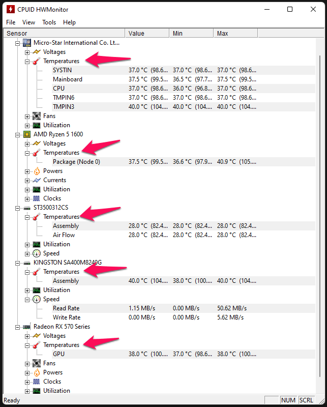 Температура игрового ПК AMD