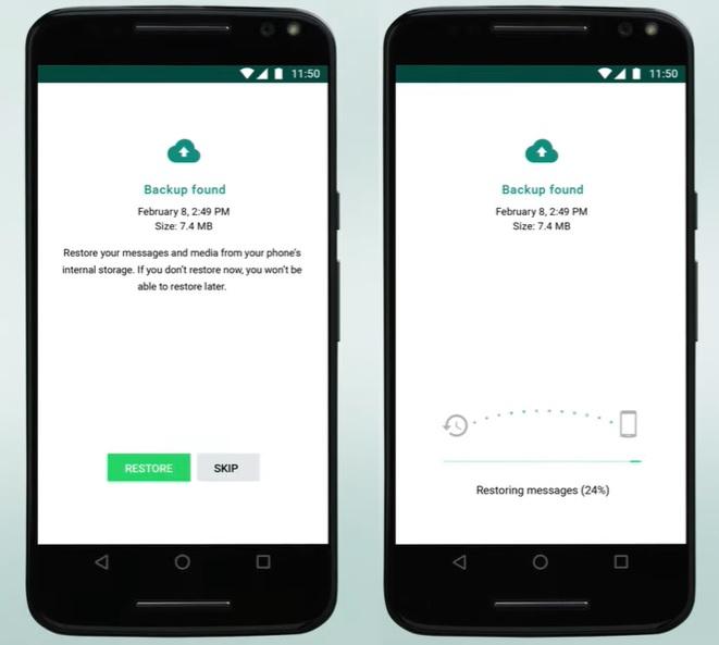 Резервное копирование WhatsApp с Google Диска