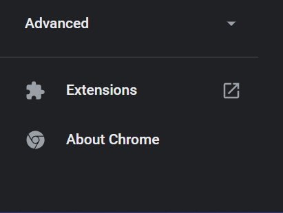 страница настроек расширения Chrome