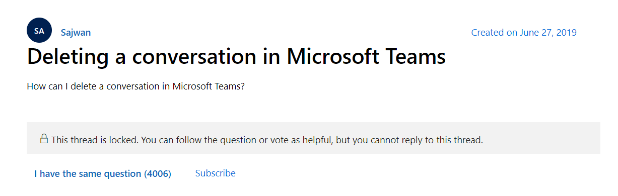 Удаление бесед в Microsoft Teams