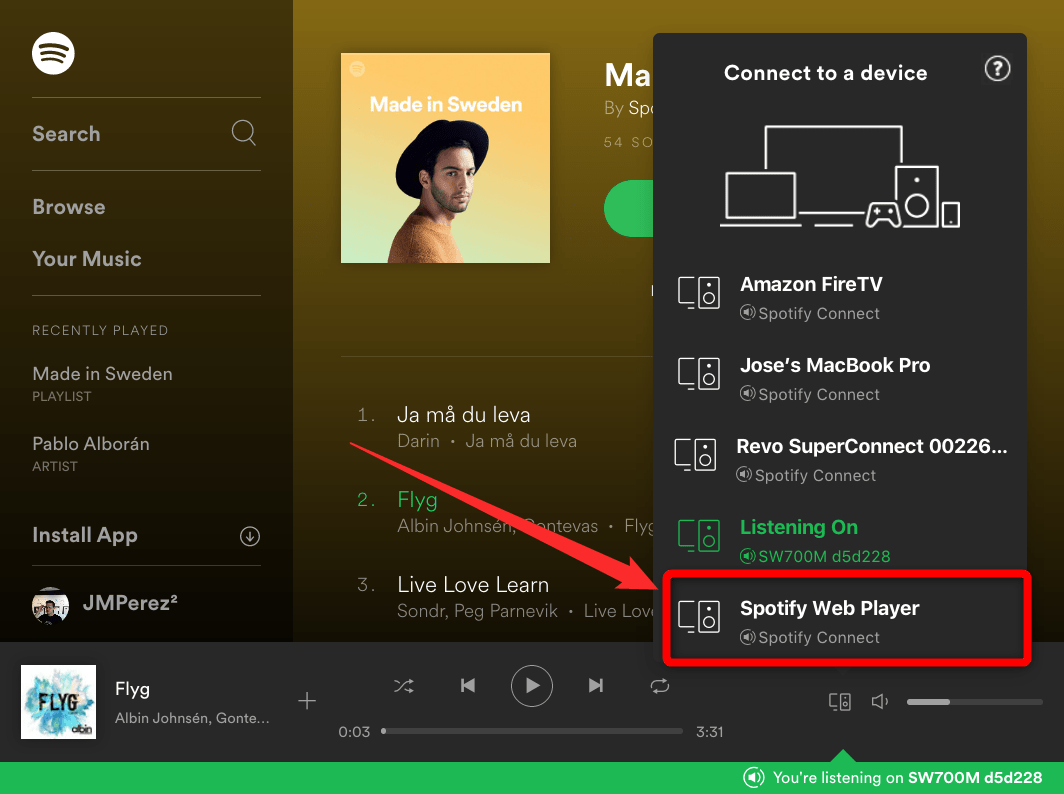 Удалить несколько учетных записей Spotify из Google