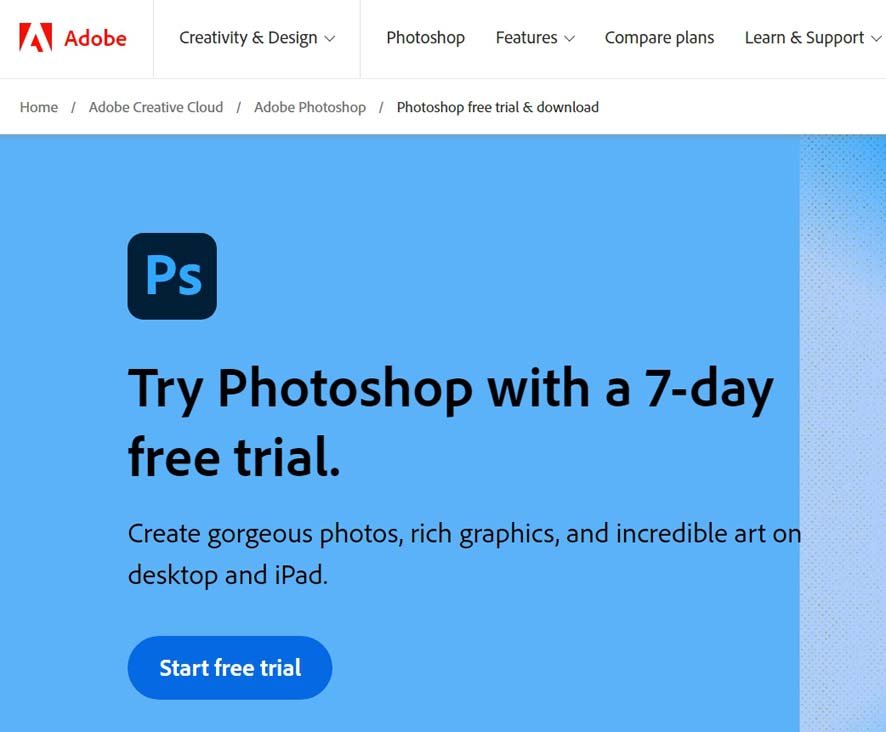 скачать последнюю версию приложения Adobe Photoshop