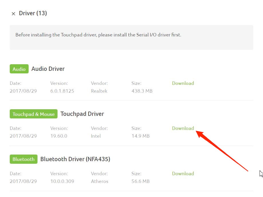 Скачать драйвера тачпада