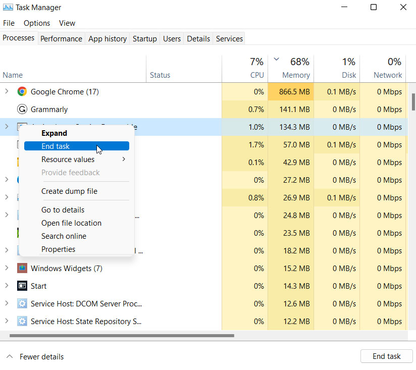 Принудительно остановить uTorrent