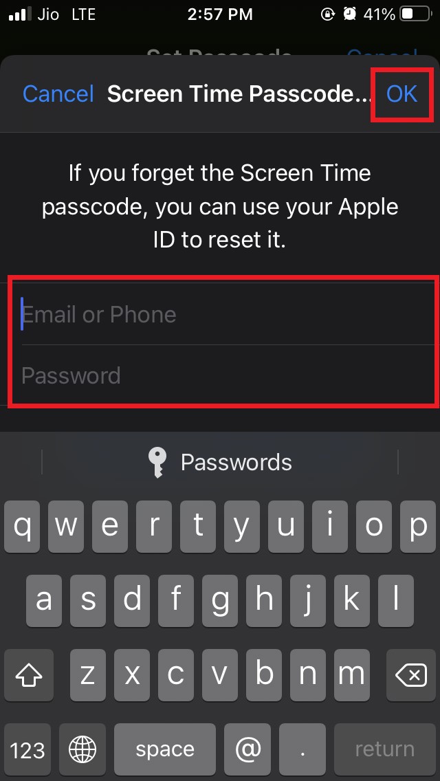 введите пароль Apple ID