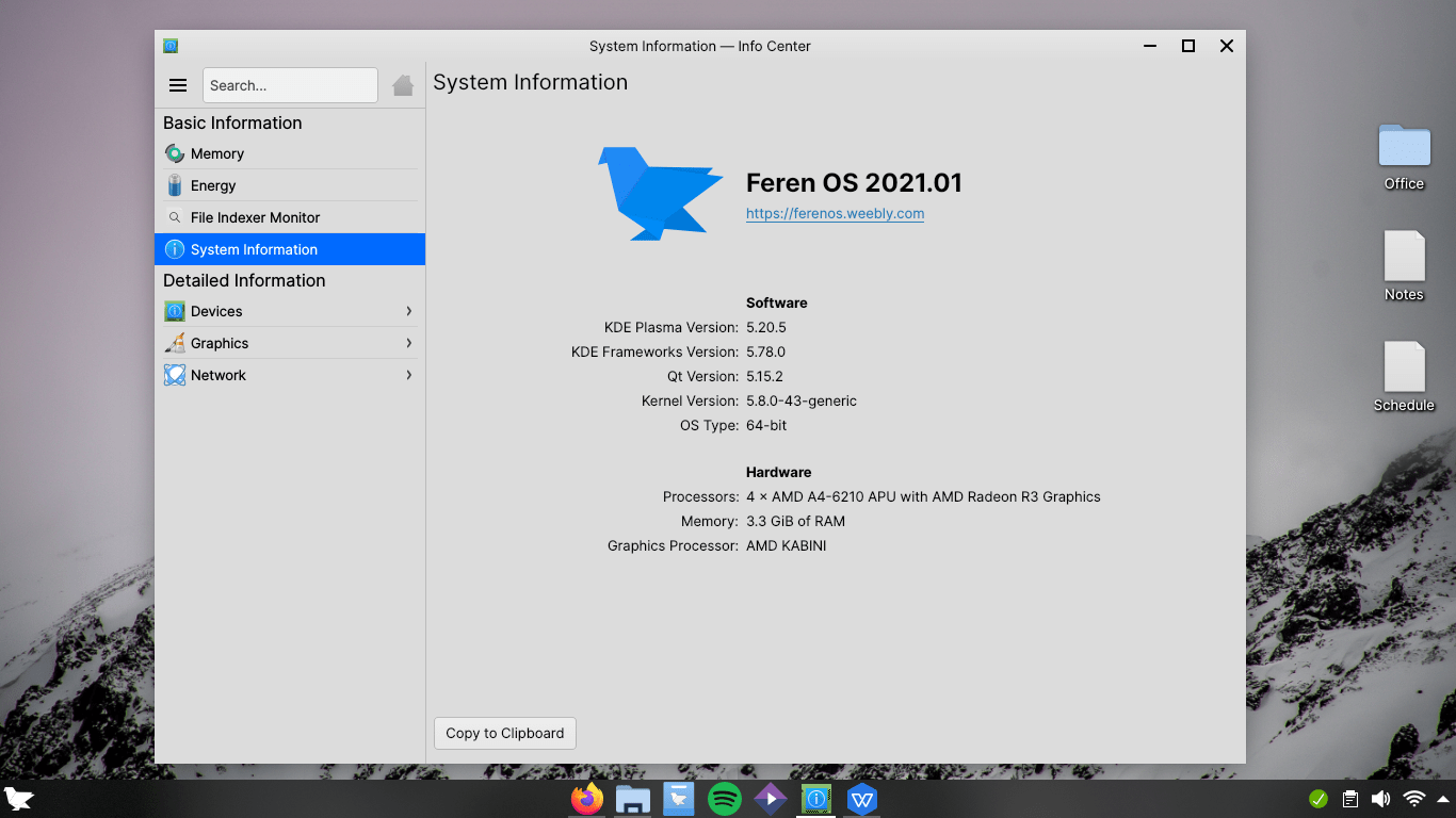 Feren OS Дистрибутив KDE Plasma 5