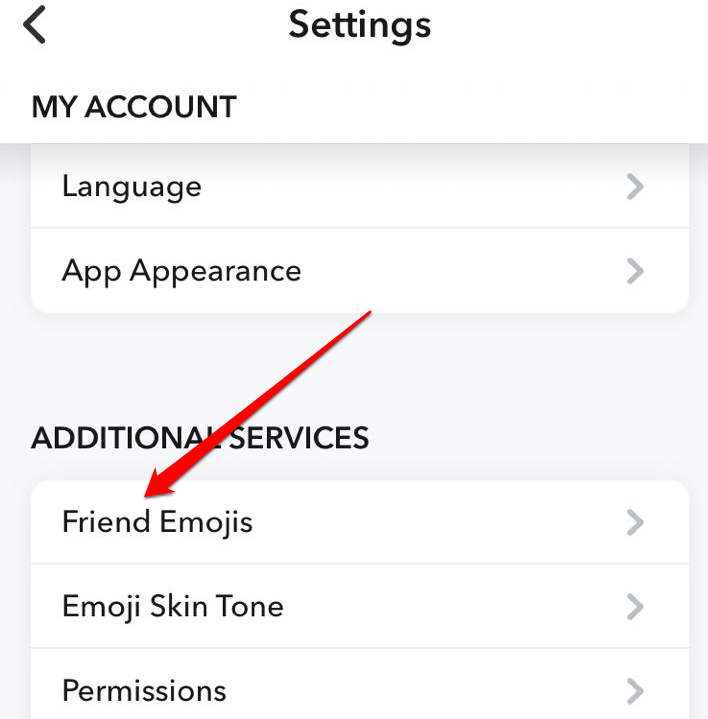прокрутите вниз и коснитесь параметра «Эмодзи друга».