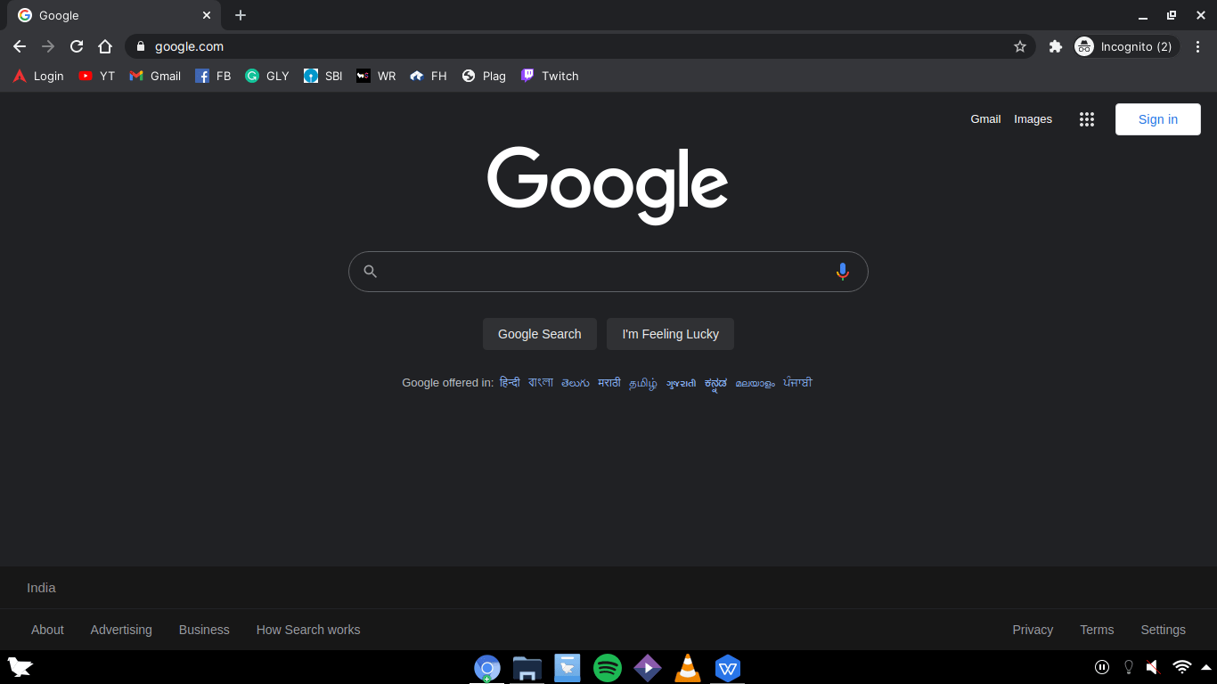 Темная тема Google в Chrome