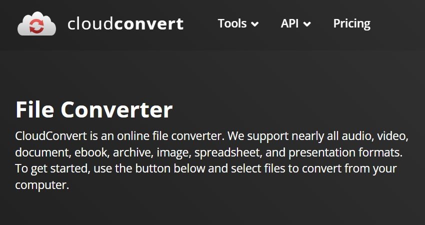 Конвертер файлов CloudConvert