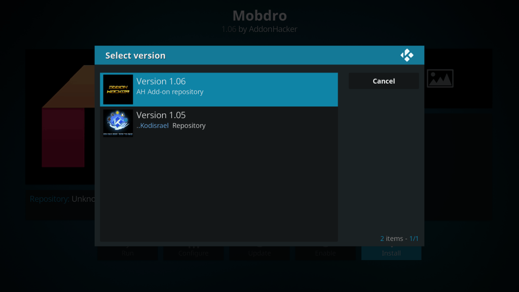 Репозиторий Kodi для Mobdro Ah