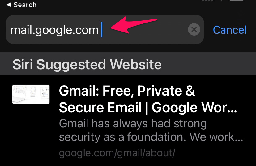 Запустите Gmail на вкладке