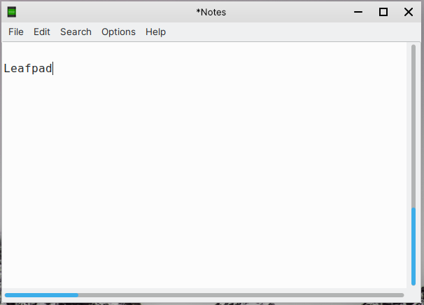 Текстовый редактор Leafpad