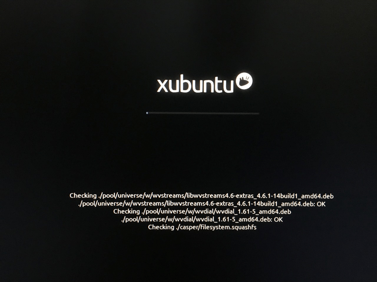 Дайте дистрибутиву Xubuntu или Linux загрузиться, и он проверит съемный диск на наличие ошибок и стабильность.