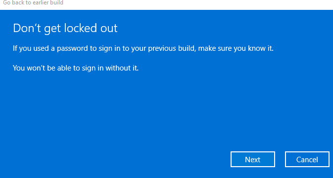 Убедитесь, что вы помните пароль для входа в Windows 10. Затем нажмите «Далее», чтобы продолжить.