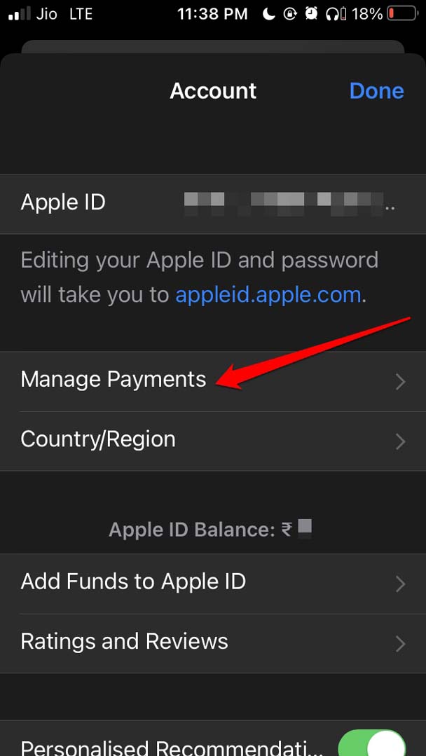 управлять платежами в Apple ID