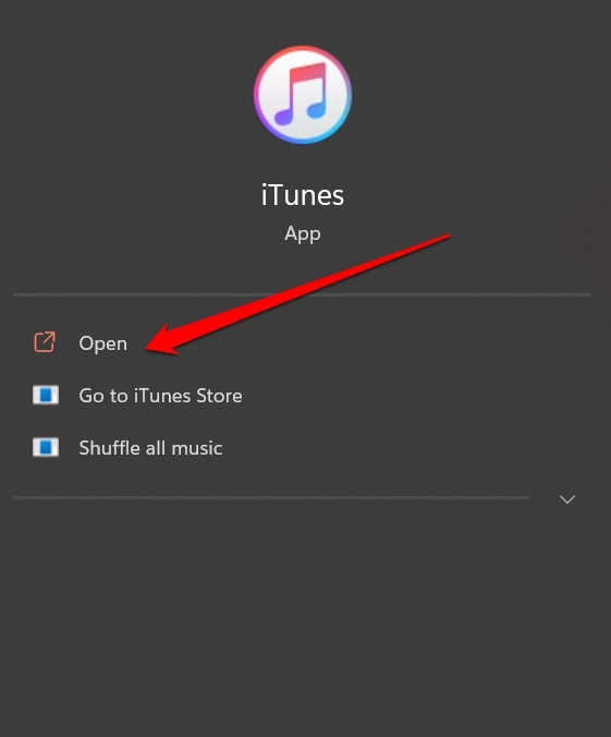 открыть iTunes