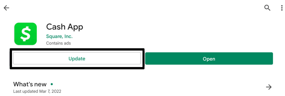 обновить приложение Cash