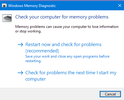 Запустите средство диагностики памяти Windows.