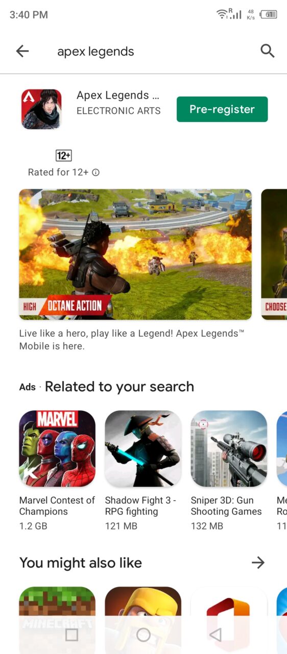 Выберите Apex Legends Mobile (3)