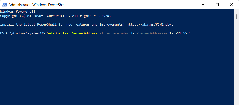 Установите DNS-сервер с помощью Windows PowerShell