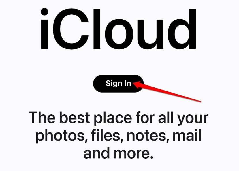 войдите в iCloud