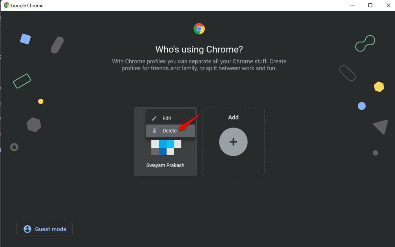 выйти из браузера Chrome