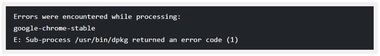 подпроцесс :usr:bin:dpkg вернул код ошибки (1)