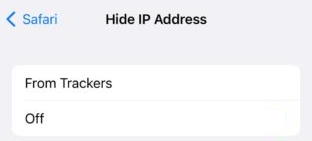 скрыть IP-адрес в настройках iPhone