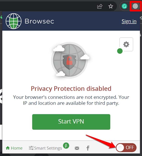 отключить VPN в Windows