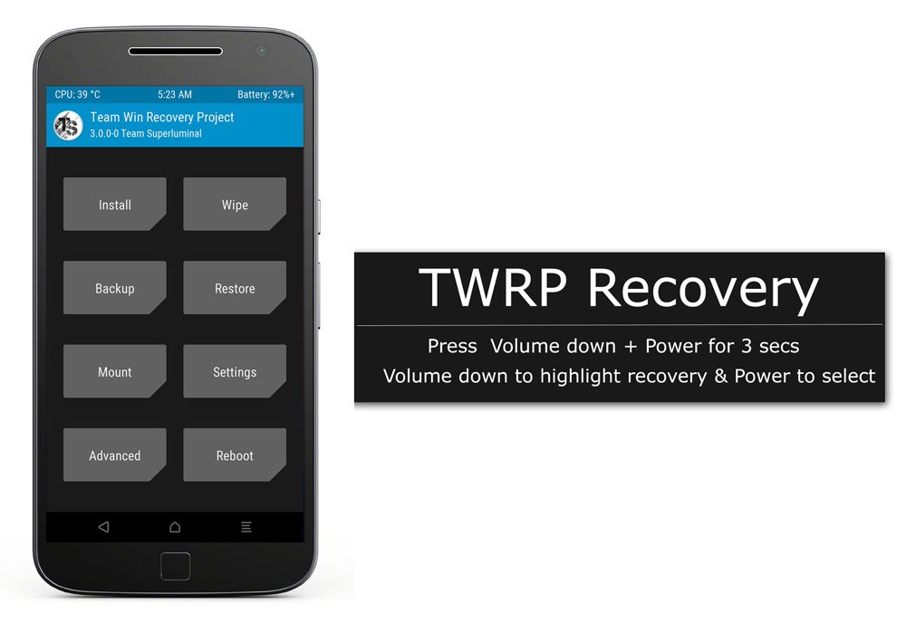 Восстановление TWRP для Motorola G4 Plus