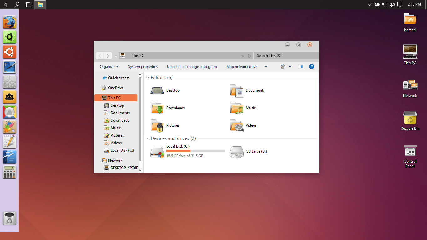 Легкий скинпак Ubuntu