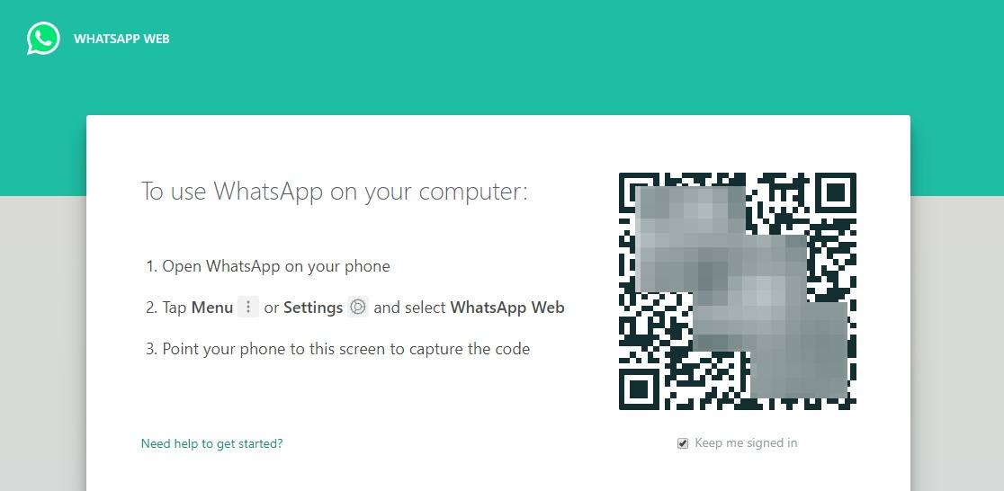 QR-код для входа в WhatsApp