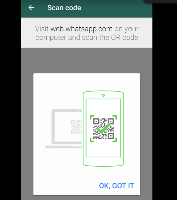 Сканирование QR-кода WhatsApp Web