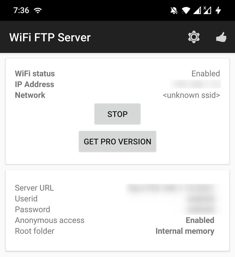 Wi-Fi FTP-сервер