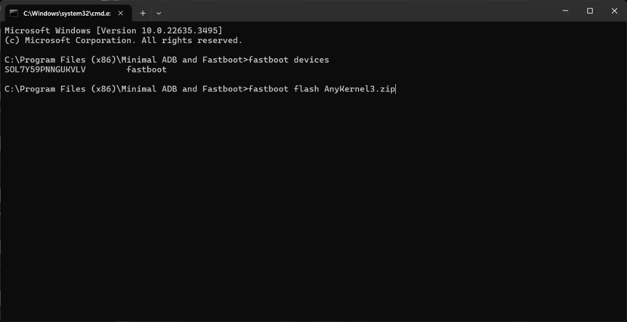 прошить AnyKernel3 zip через fastboot