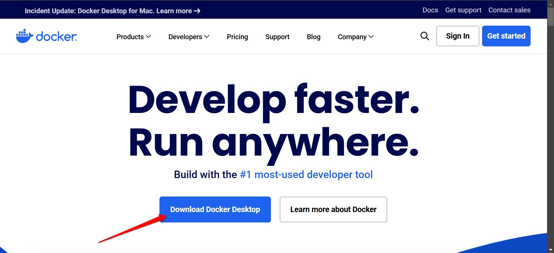 Скачать Docker для рабочего стола