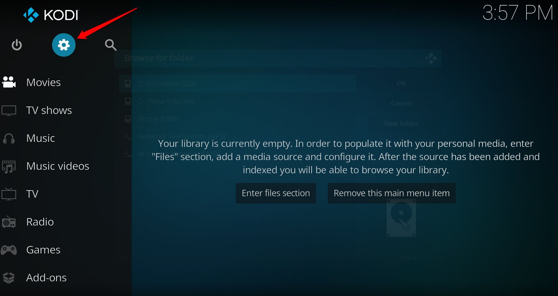 Настройки Kodi