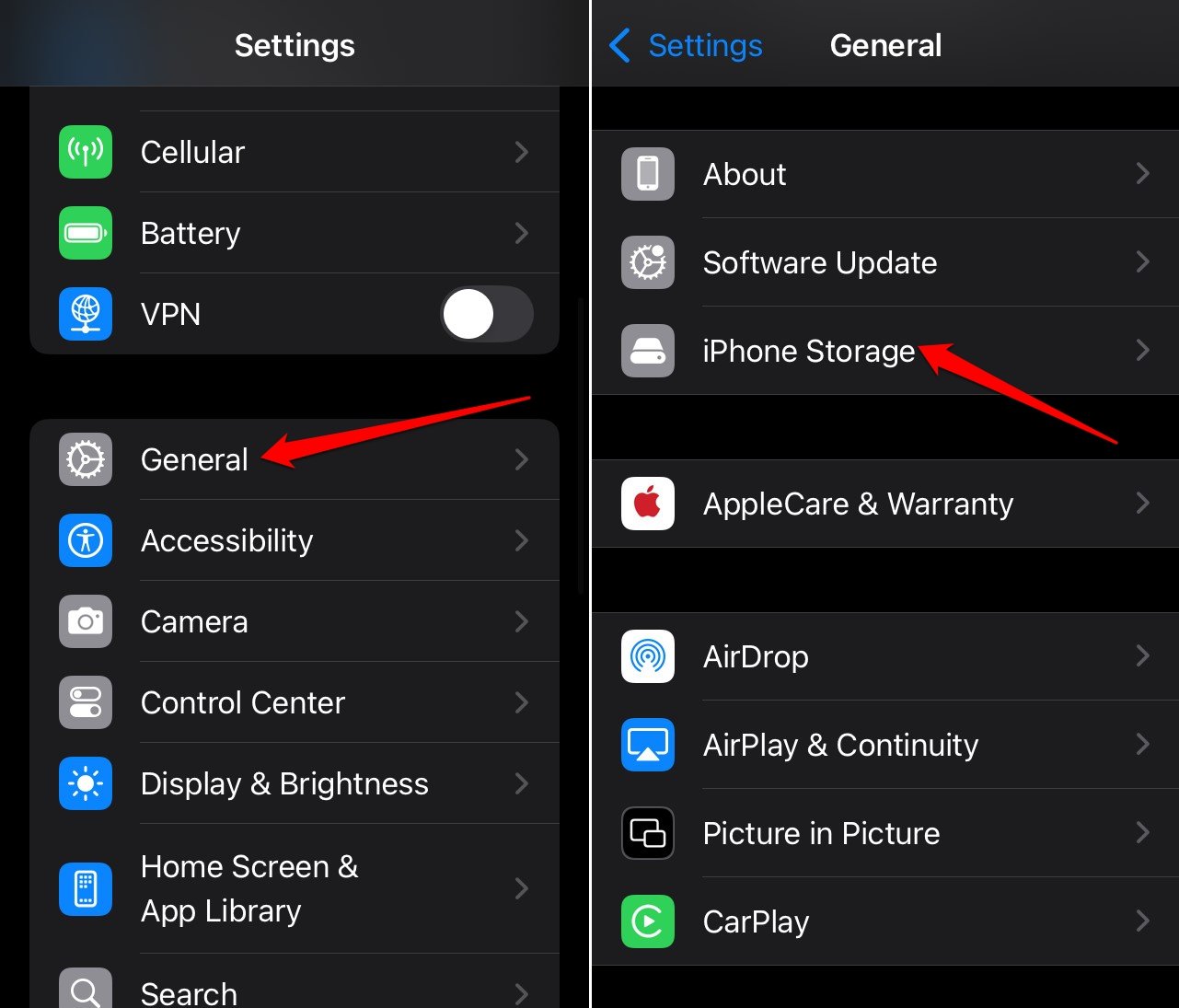 Доступ к iPhone Storage в iOS 18
