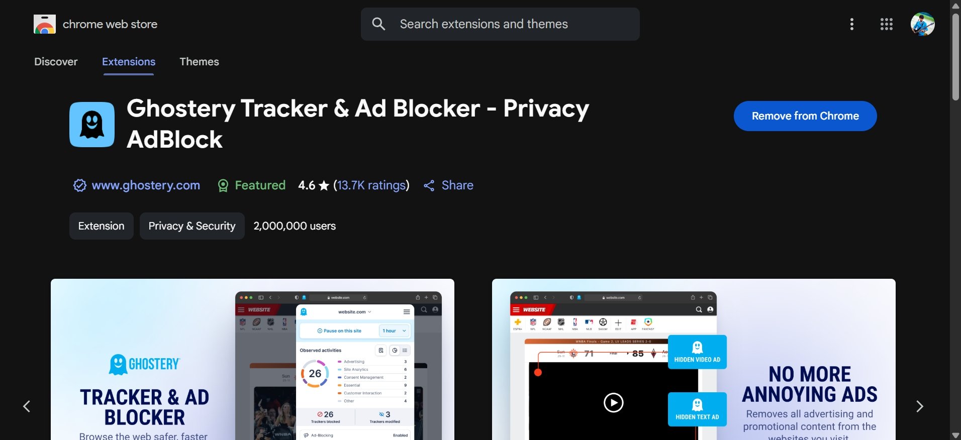 Скачать gostery ad blocker для Chrome