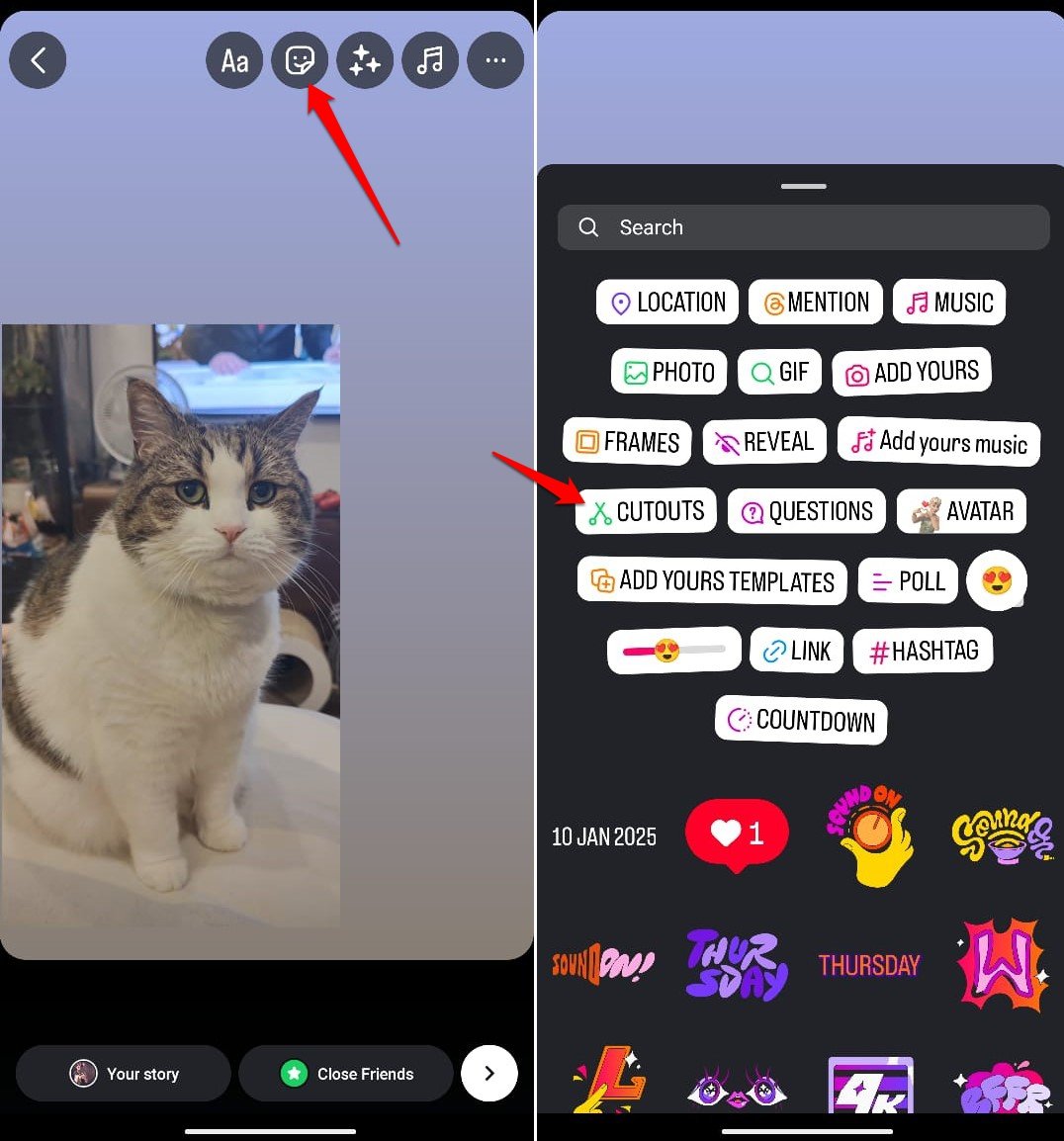 Как использовать вырезы в истории Instagram