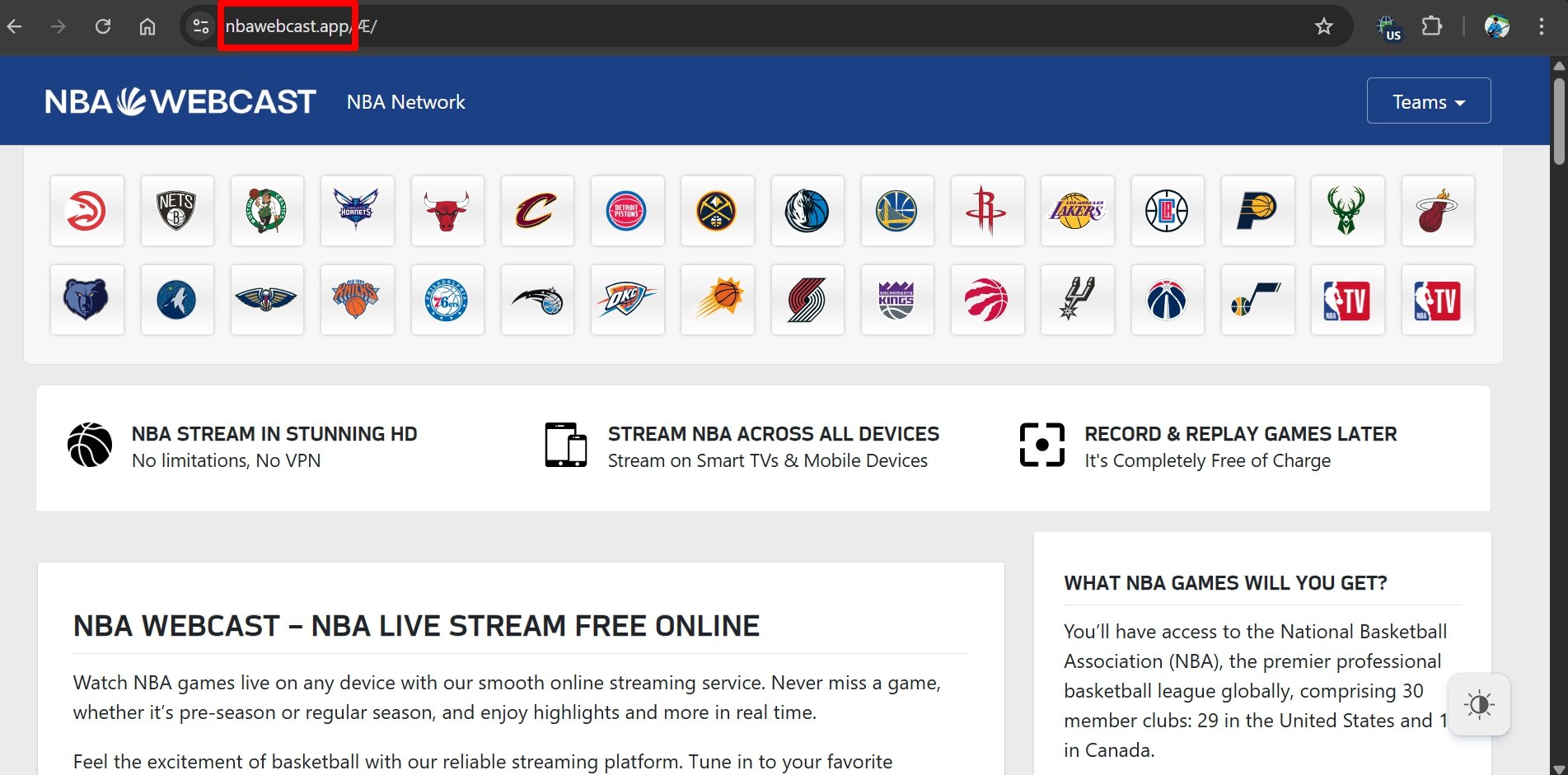 Веб -трансляция NBA Free Free Streaming Sate