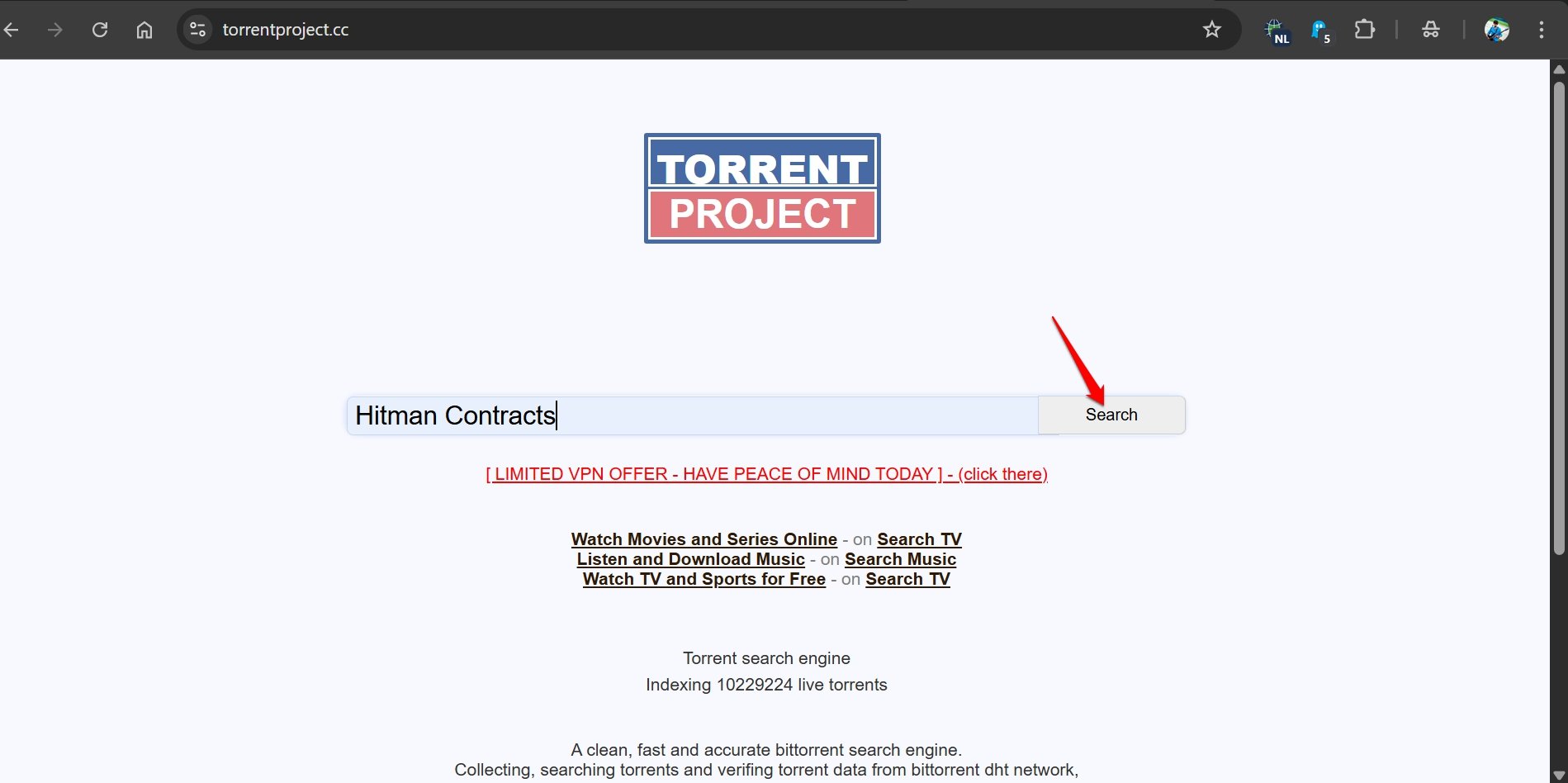 Как скачать торрент с TorrentProject